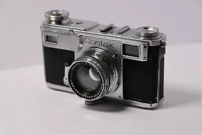 Zeiss Ikon Contax II 35mm Film Camera With Leica Sonnar 1:2 Lens & Leather Case • £149.99