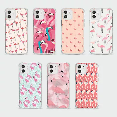 Case For Iphone 15 14 13 12 11 Se 8 Shockproof Phone Cover Pink Bird Flamingo • £5.99