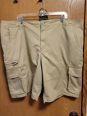 NEW W/o Tags. Khaki Cargo Shorts With Canvas Belt By GEORGE. Sz 46 • $12