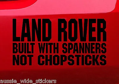 LAND ROVER Discovery Series Funny 4x4 Vinyl Stickers BUILT SPANNER 200mm • $6.90
