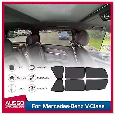 AUSGO Magnetic Window Sun Shade For V-Class V220 V250 V300 2015+ Mesh Cover 6PCS • $79.11