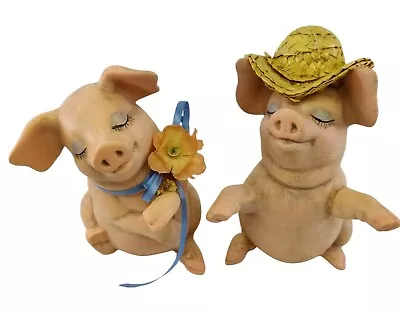 £25.03 • Buy Anthropomorphic Ceramic Pig Figurines Lot Of 2
