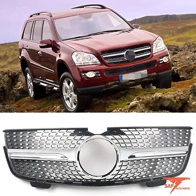 Diamond Style Front Grille For Mercedes-Benz X164 GL350 GL450 2007-2009 Silver • $129.99