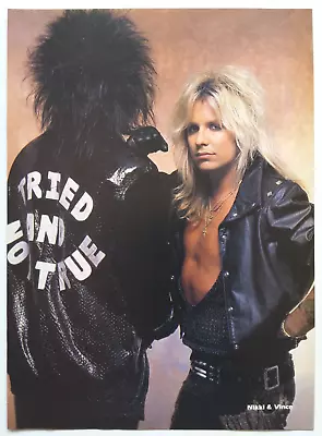 Motley Crue Vince Neil Nikki Sixx Vintage 1980's Magazine Pinup Poster Clipping • $9.95