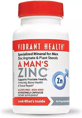 Vibrant Health A Man's Zinc 60 Caps • $14.59