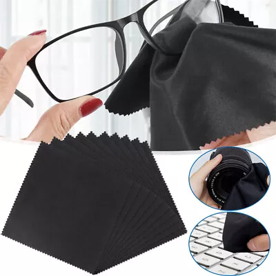 10 Pack Glasses Microfibre Cloth Streak-Free Cleaning Cloths For Eyeglasses Lens • £4.91