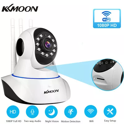 KKMOON Wireless Wifi 1080P PTZ IP Nanny Camera Indoor Home Baby Pet Monitor W0K2 • $20.99