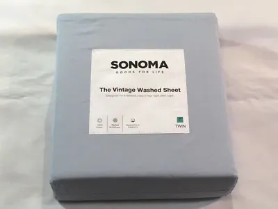 Sonoma Vintage Washed Twin Sheet Set - Light Blue • $45