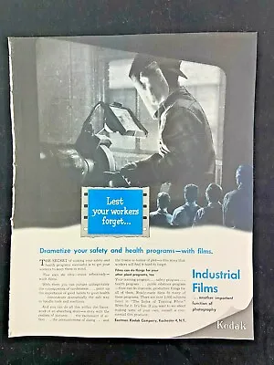 Kodak Safety Film Magazine Ad 10.75 X 13.75 A Sulka Tie Aqua Velva After Shave • $9.99