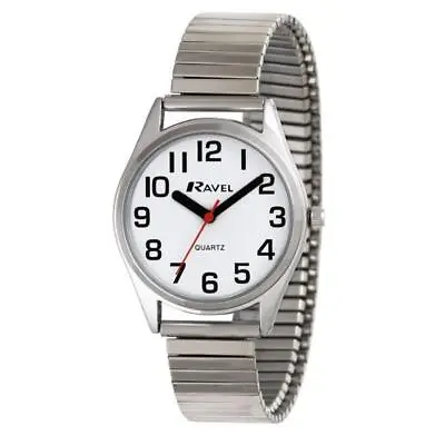 Ravel Mens Expander Bracelet Watch Silver R0225 • £19.99