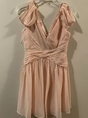 Minuet Women's Ruched Draped Sleeve  Dress SZ S Light Peach NWOT • $18