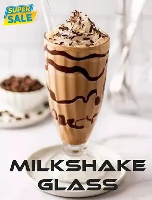 Milkshake Glasses 360ml Knickerbocker Glory Ice Cream Sundae Dessert American • £9.99