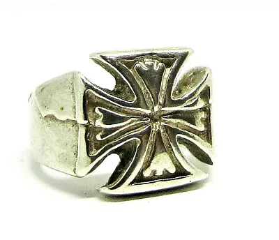 Maltese Cross Sterling Silver  Ring #10g200355 • $34