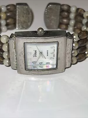 Vivani Watch Vintage Mother Of Pearl Face Beaded Cuff  • $9.95