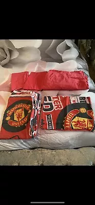 Manchester United Single Duvet Set With Sheet And Pillow Cases • £10