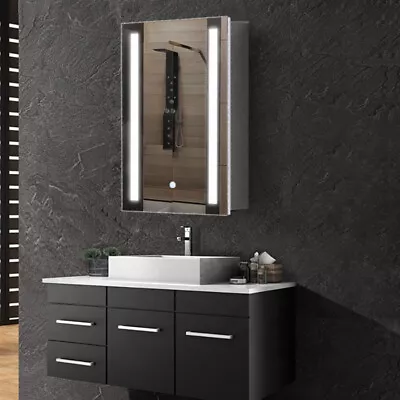 One Door Wall Mounted Bathroom Led Mirror Medicine Cabinet Anti Fog Washstand • £142.95