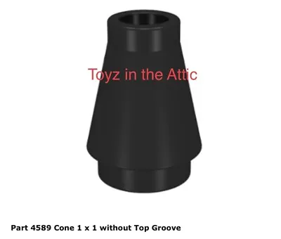 Lego 2x 4589 Black Cone 1 X 1 Without Top Groove 6828 Futuron • $6.80