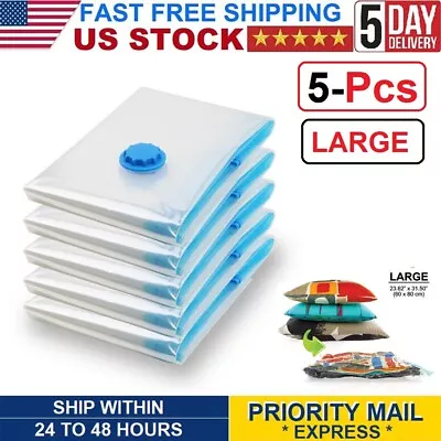 $8.50 • Buy Jumbo Vacuum Storage Bags Space Saver Bags Underbed Storage For Clothes, Bedding