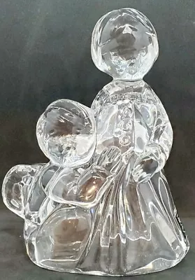  2 Angels Figurine NIB  Choir Angel  Mikasa German Crystal Clear Christmas Gift • $9.99