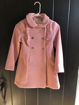 Mayoral Girls Pea Coat Dress Coat Pink Size 9 • $24.99