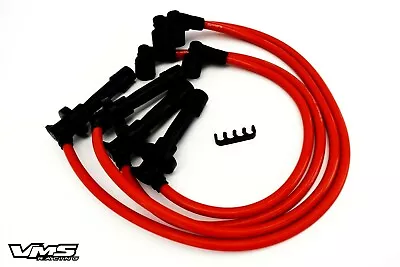 Vms Racing 90-94 Eclipse Gsx Gst Turbo 4g63 10.2mm Race Spark Plug Wires Red • $44.95