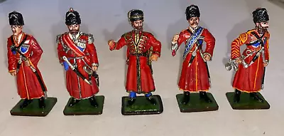 Lot Of 5 Vintage 2.5  Painted Lead Cossack Soldiers • $99.50