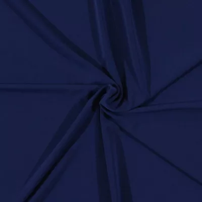 Matte' Jersey Solid Royal Blue Polyester Blend Fabric By The Yard D442.26 • $7.99