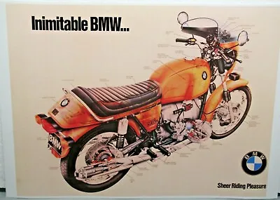 BMW Daytona Orange R90S Dealer Poster Airhead Vintage Motorcycle Racing • $20