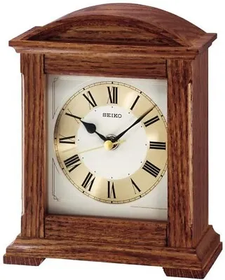 Seiko Solid Oak Mantle Clock QXG123B RRP £69.00 • £62.95