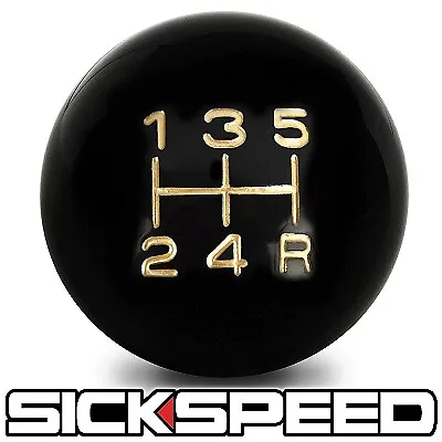 Black / 24k Gold Inlay Shift Knob For 5 Speed Short Throw Shifter Lever 12x1.25 • $28.88