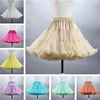 Hot Retro Underskirt 50s Swing Vintage Petticoat Dance Rockabilly Tutu Skirt UK- • £17.52