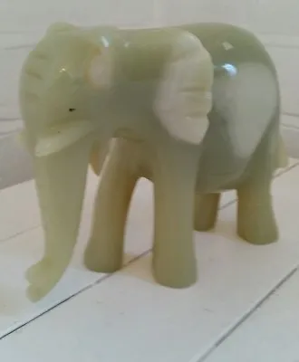 Vintage Marble Onyx Elephant Retro Display Piece Collectable Wild Animal  • £8.99