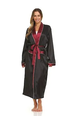 Womens Silk Satin Robe ( With Belt ) USA Seller FAST SHIPPING 5 Day Ship • $18.49