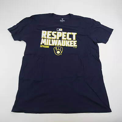 Milwaukee Brewers Fanatics Short Sleeve Shirt Men's Navy New • $23.27