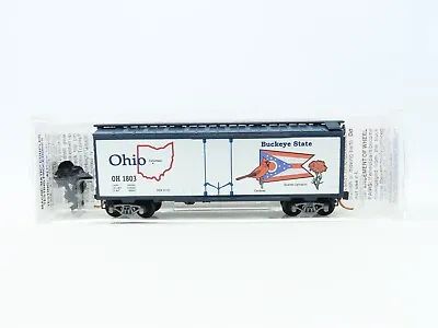 N Scale Micro-Trains MTL 02100389 OH Ohio State 40' Plug Door Box Car #1803 • $21.95