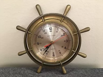 Vintage Brass Ships Clock Made In India • $124.99