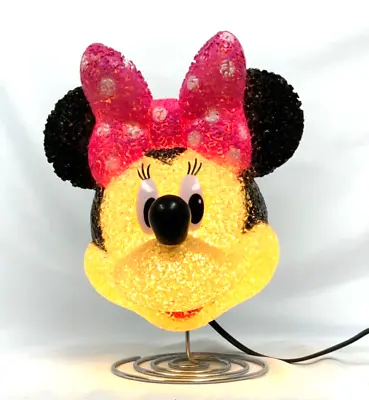 Disney Minnie Mouse EVA Soft Glow Night Light Lamp Works 6ft Cord 8”x7” • $24.95