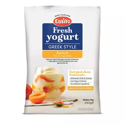 Easiyo Greek Style Apricot Yogurt Mix 240g Sachet - 1 Litre Using Yoghurt Maker • £5.59