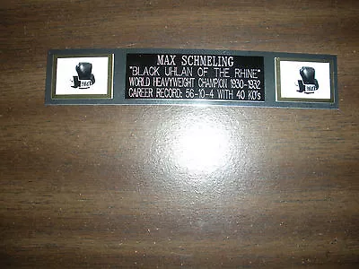 Max Schmeling (boxing) Nameplate For Signed Gloves/trunks/photo Display • $7.95