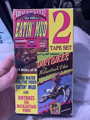 Set Of 2 VHS Motocross Eatin' Mud 2 And The Mataza Rare  • $15.90