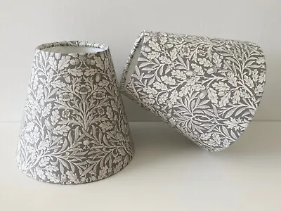 William Morris Pure Acorn Grey Candle Clip Lampshade • £21