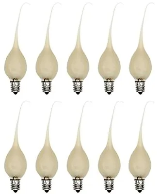 $25.60 • Buy Country Style Silicone Dipped Candle Light Bulbs Pkg Of 10 Bulbs ~ 5 Watt Pear