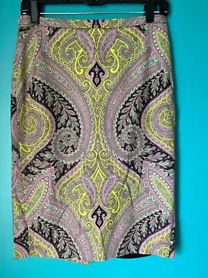 J. Crew No. 2 Pencil Skirt Sovereign Paisley Print Size 2 • $14.99