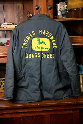 Vintage John Deere Workwear Jacket Coat Lee Outerwear Mens L Green Patch Farm • $1935.73