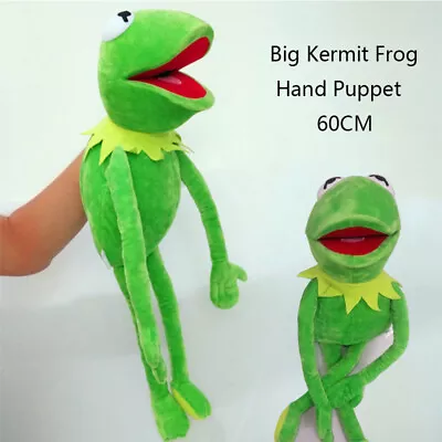 60cm Big New Full Body Kermit The Frog Hand Puppet Soft Plush Toy Gift Xmas Kids • $19.88