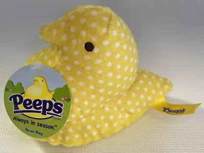 Marshmallow Peeps Easter Plush Yellow Polka Dot Chick New Just Born Inc. Retired • $16.99