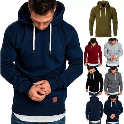 Men's Winter Hoodies Slim Fit Hooded Sweatshirt Outwear Sweater Warm Coat Jacket • $18.99