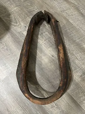 22  Antique Leather Horse Mule Collar Harness Yoke Vintage Western Wall Decor • $4.99