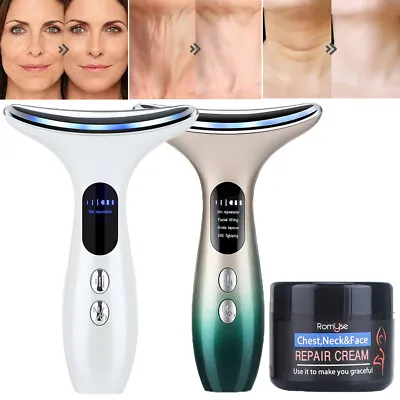 LED Microcurrent Facial Skin Tightening Lifting Device Face Neck Beauty Machine • £14.95