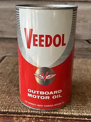 Vintage Outboard Motor Oil Can Veedol Imperial Quart Can • $92.37